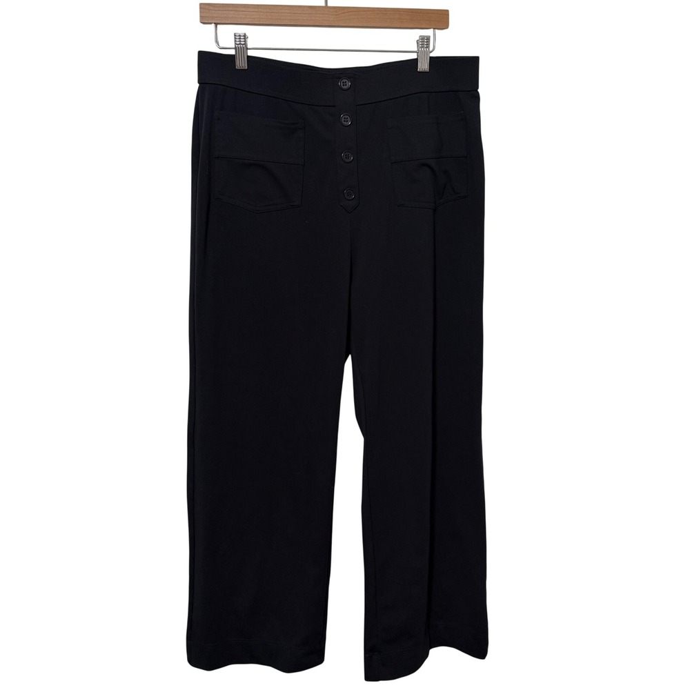 HALARA Black Pull On Wide Leg Pants Business Casual Office Active Comfort Gym